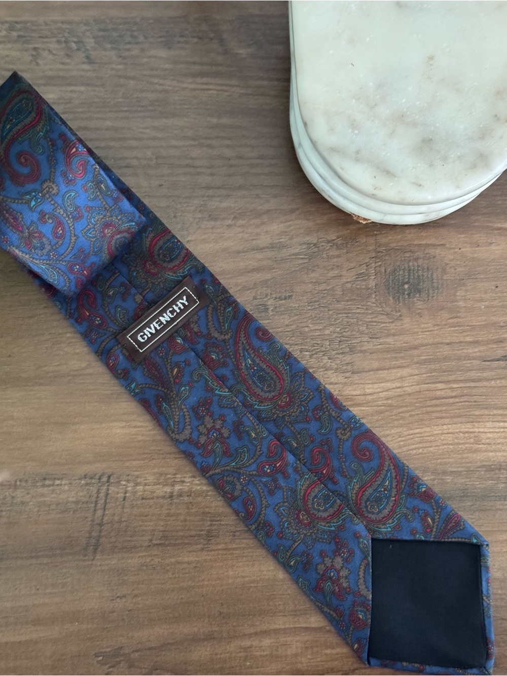 GIVENCHY Men's Blue Paisley Silk Tie